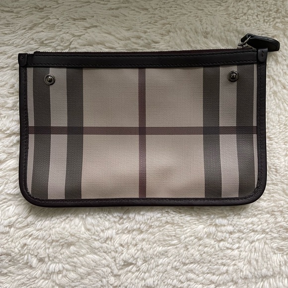 Burberry Canterbury Tote Smoked Check Coated Canvas with Pouch, NWOT - Picture 10 of 12